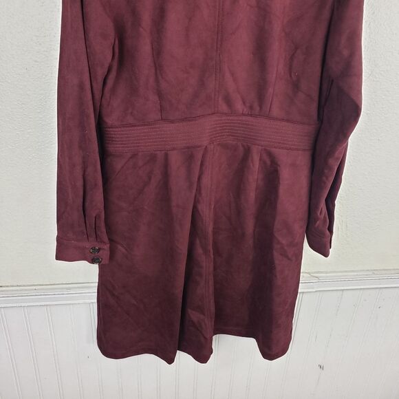 Women's A Loves A Purple Faux Suede Jacket Soft Button Up Size X-Large/XL - Picture 13 of 14